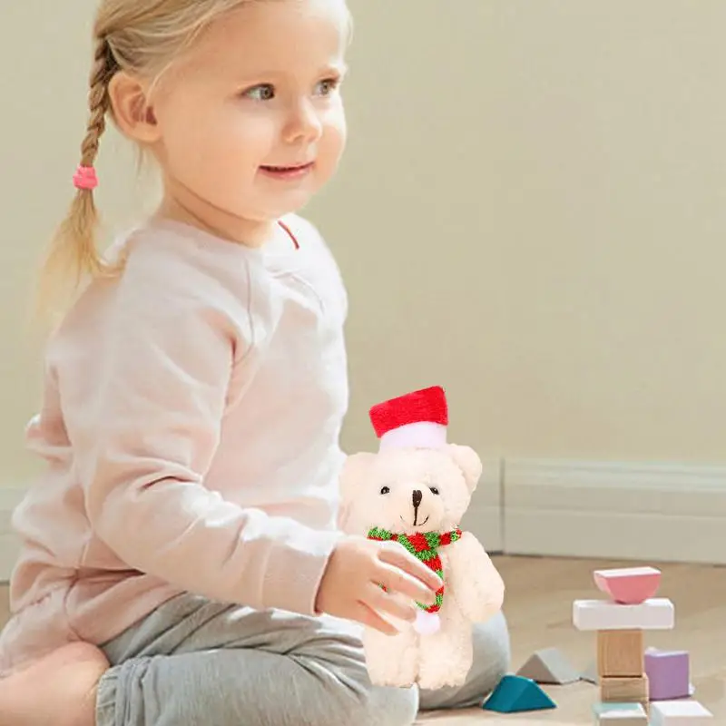 13.5cm Christmas Kawaii Patch Bear Soft Plush Toys Portable Stuffed Animal Teddy Bear Doll Birthday Christmas Gift Kids Baby Toy - Image 3