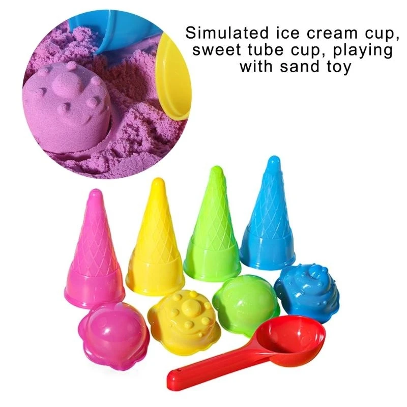 Beach Toy for Kids Sand Toy Ice Cream Mold Sand Game Gadgets Building Mold - Image 3