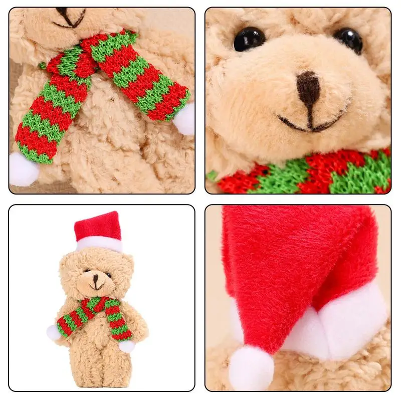 13.5cm Christmas Kawaii Patch Bear Soft Plush Toys Portable Stuffed Animal Teddy Bear Doll Birthday Christmas Gift Kids Baby Toy - Image 4