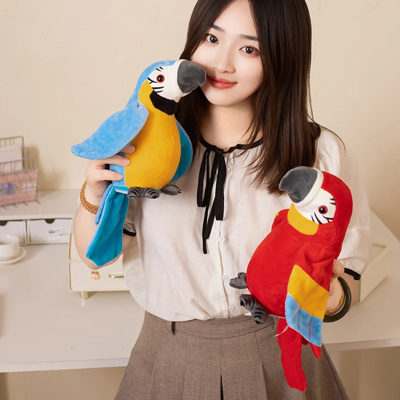 Talking Parrot Toy Interactive Stuffed Animal Plush Toy for Kids Record Parrot Repeat What You Say Funny Bird Toy Children Gift - Image 2