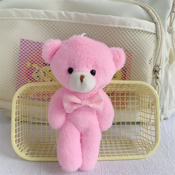 13cm Stuffed Bear Doll Pendent Cute Plush Teddy Bear Keychain Animal Plush Toy Bag Pendent Keychain Ornaments Girl Birthday Gift - Image 4