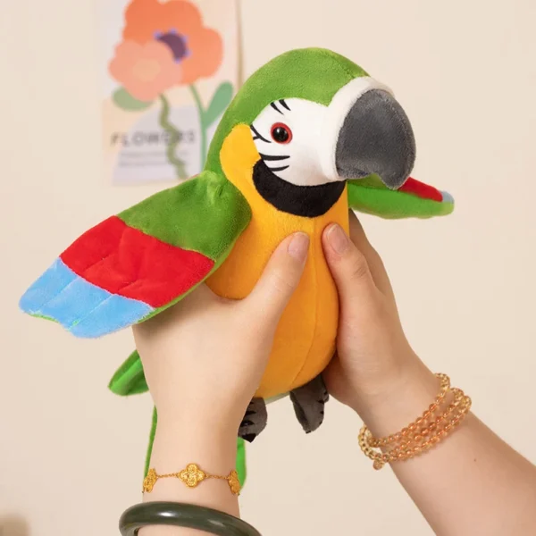 Talking Parrot Toy Interactive Stuffed Animal Plush Toy for Kids Record Parrot Repeat What You Say Funny Bird Toy Children Gift - Image 4