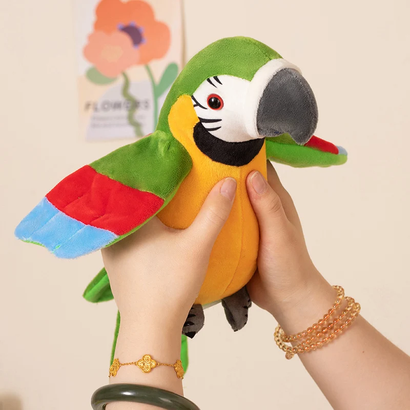 Talking Parrot Toy Interactive Stuffed Animal Plush Toy for Kids Record Parrot Repeat What You Say Funny Bird Toy Children Gift - Image 4