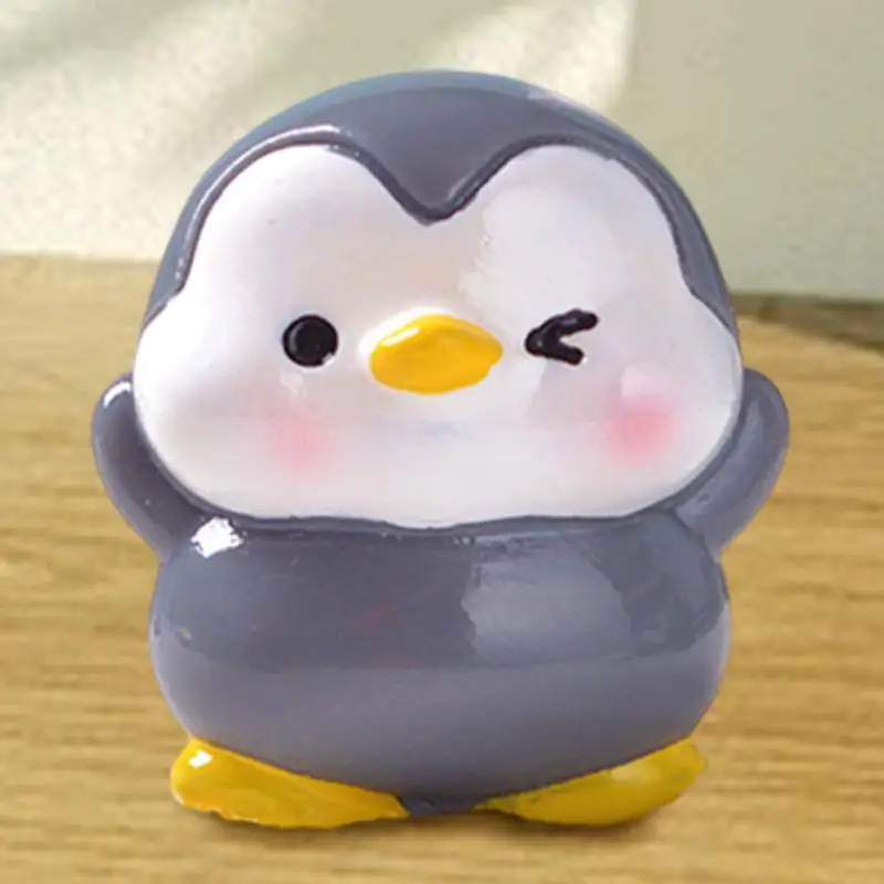 Cute Ocean Animal Penguin Figure Cute Penguin Miniature Figurines Bright Colors Outdoor Statues Animal Model Toys For Family - Image 5