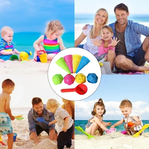 Beach Toy for Kids Sand Toy Ice Cream Mold Sand Game Gadgets Building Mold - Image 6