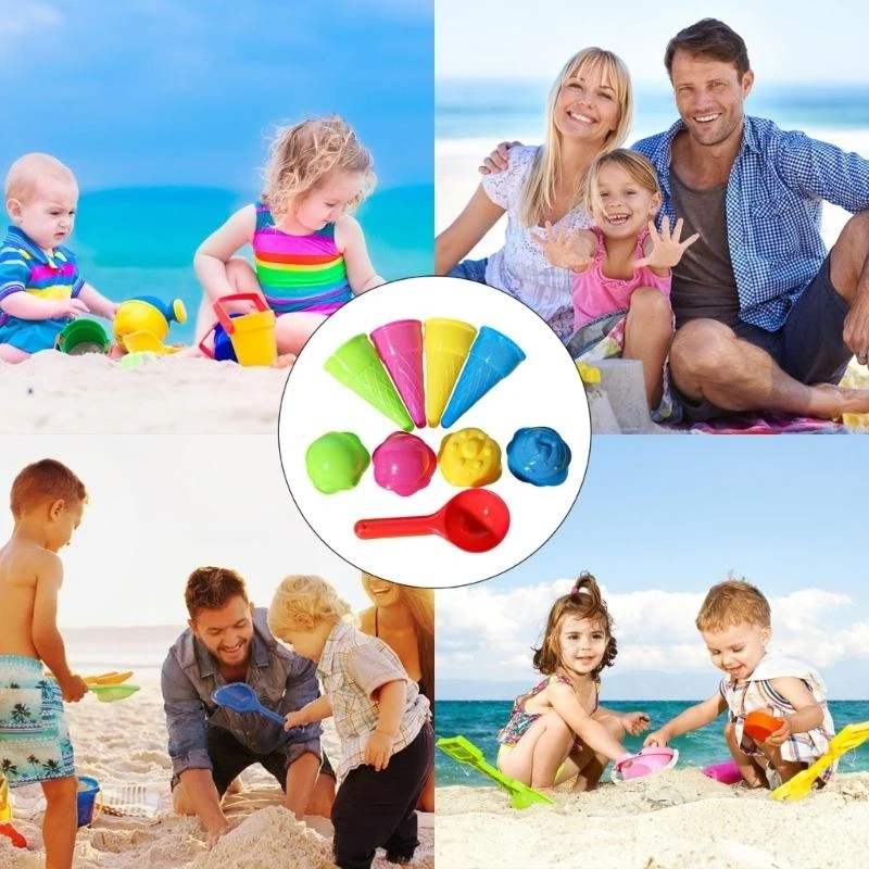 Beach Toy for Kids Sand Toy Ice Cream Mold Sand Game Gadgets Building Mold - Image 6