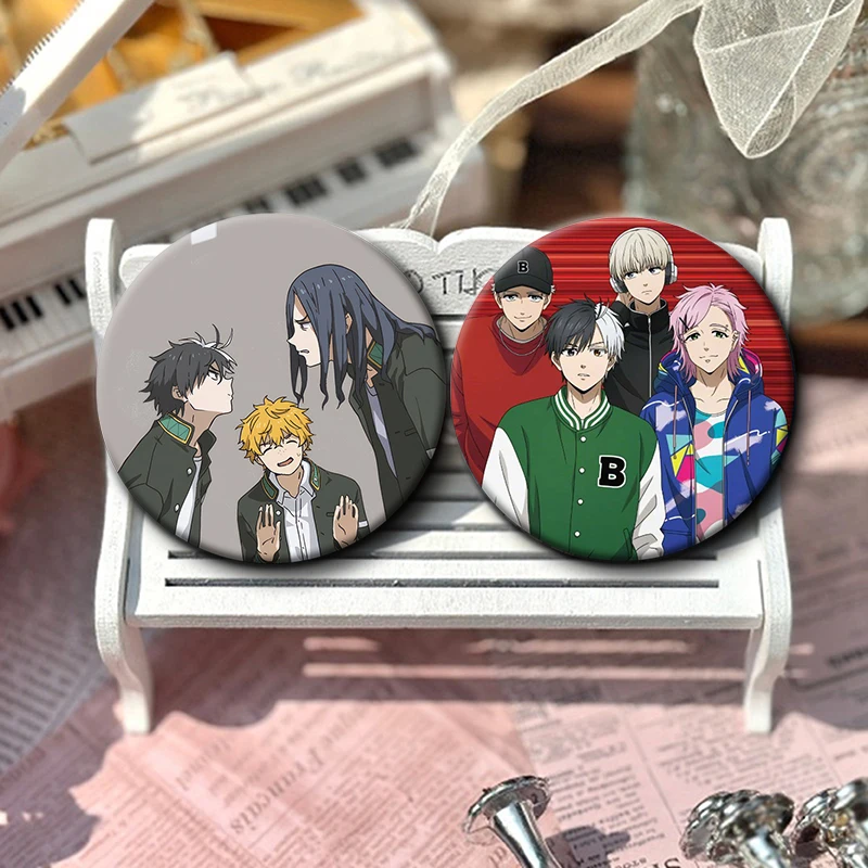 Japan Cartoon WIND BREAKER Anime Figures Suo Hayato Sakura Haruka Metal Laser Badge Character KAJI REN Decor Pins Fans Xmas Gift - Image 2