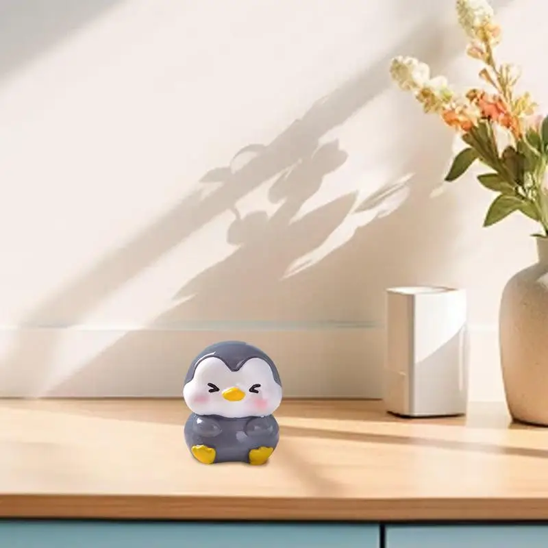 Cute Ocean Animal Penguin Figure Cute Penguin Miniature Figurines Bright Colors Outdoor Statues Animal Model Toys For Family - Image 3