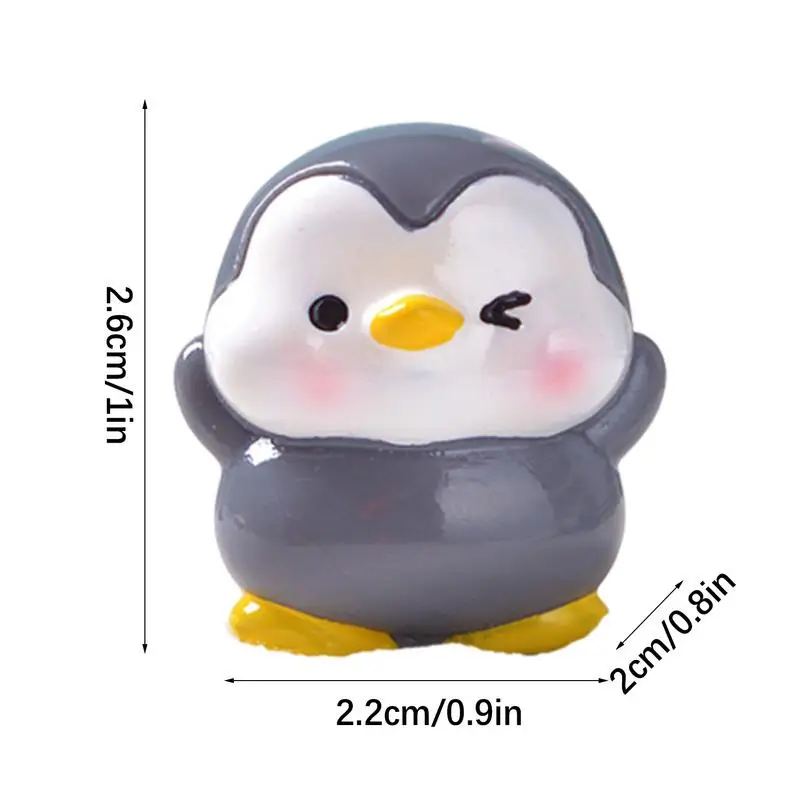 Cute Ocean Animal Penguin Figure Cute Penguin Miniature Figurines Bright Colors Outdoor Statues Animal Model Toys For Family - Image 6