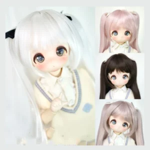 bjd Doll wig Suitable for mdd Bear Sister 1/3 size double ponytail styling hair fake hair