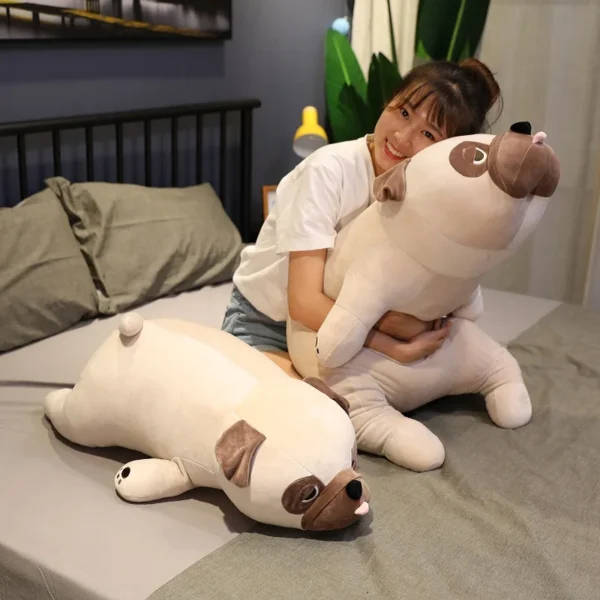 50-85CM Cute Pug Dog Plush Toys Stuffed Soft Animal Pillow Dolls for Children Kids Sleep Cushion Birthday Christmas Gift