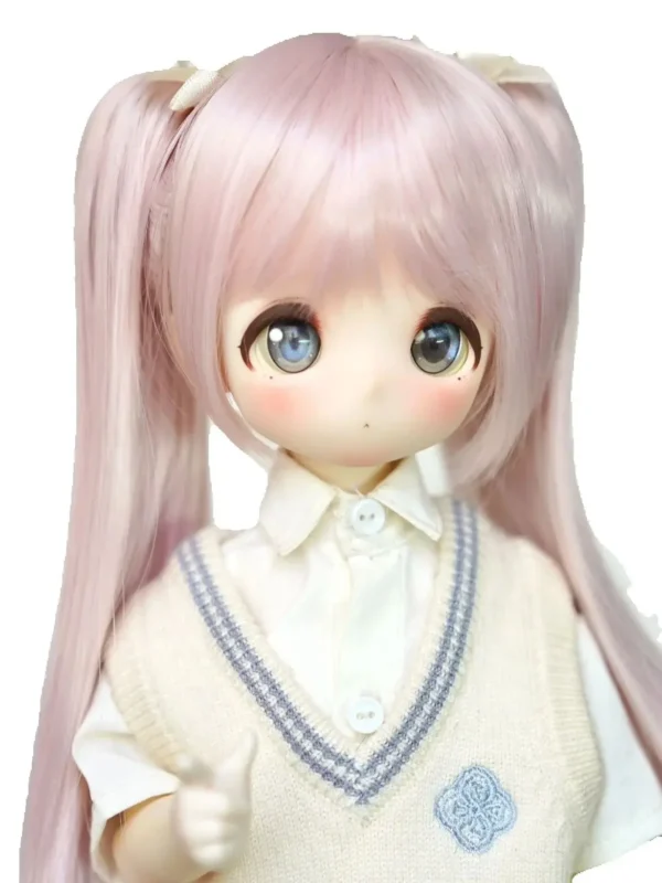 bjd Doll wig Suitable for mdd Bear Sister 1/3 size double ponytail styling hair fake hair - Image 2
