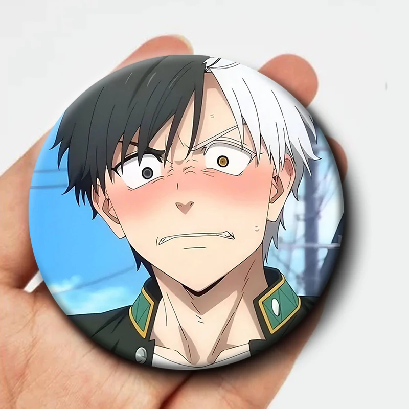 Japan Cartoon WIND BREAKER Anime Figures Suo Hayato Sakura Haruka Metal Laser Badge Character KAJI REN Decor Pins Fans Xmas Gift - Image 3