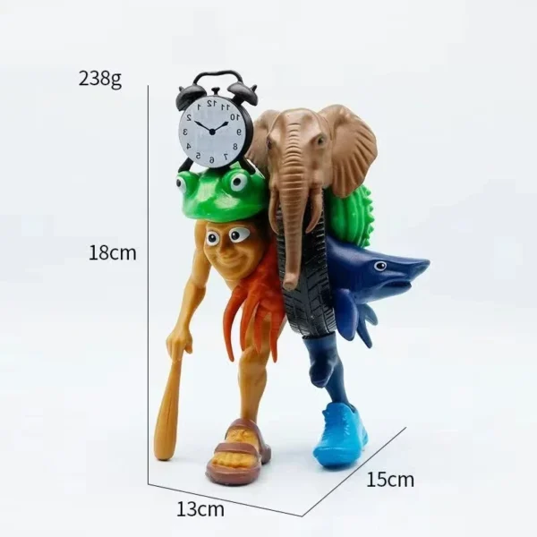 Italian Tung Tung Tung Sahur Figurine Model Tralalero Tralala Brainrot Monster Fusion Edition Anime Action Figure Ornament Toys - Image 3